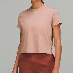 Lululemon Classic-Fit Cotton-Blend Tee Pink Clay